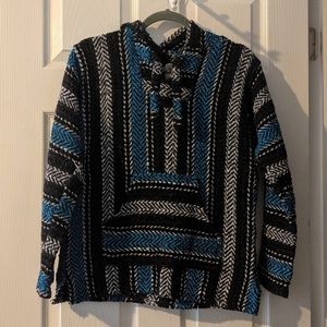 Blue Drug rug / Boho hoodie